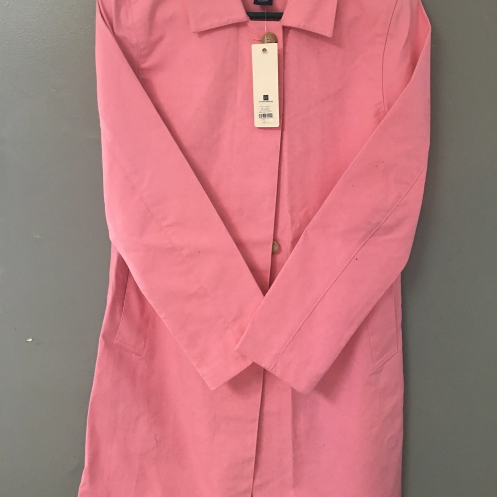 Pink gap trench coat